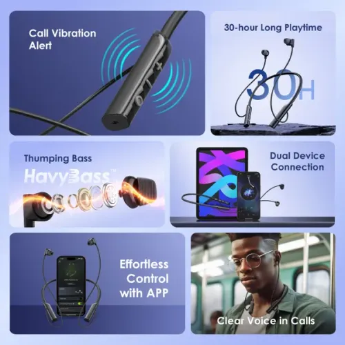 Oraimo Necklace lite ENC Bluetooth Neckband (OEB-311) 4
