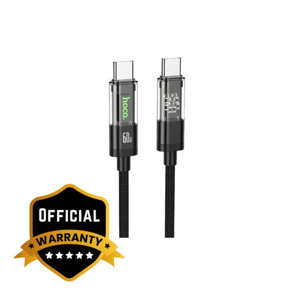 Hoco U116 Transparent Discovery Edition 60W Charging Data Cable for Type-C to Type-C 2