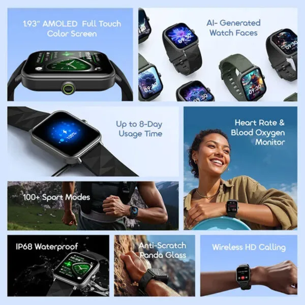 Oraimo Watch Nova 2 Lite 1.93” AMOLED Display Smart Watch 3
