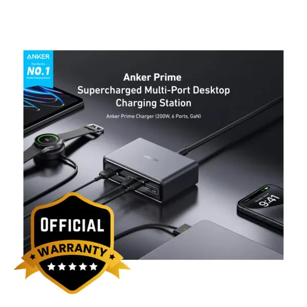 Anker Prime 200W Multiport Dekstop Charging Station 2