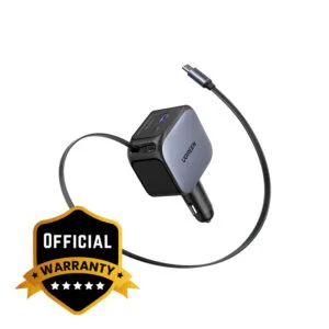 UGREEN 145W Fast Car Charger with Retractable Cable