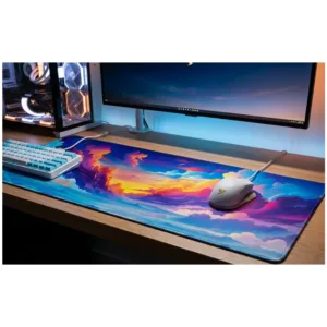 Premium Rosy Clouds Pastel Large Mouse Pad