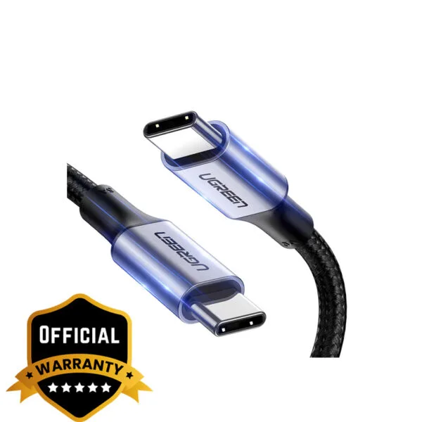 UGREEN USB-C to USB-C PD Fast Charging Cable 3A Max Gray Black 1m 2