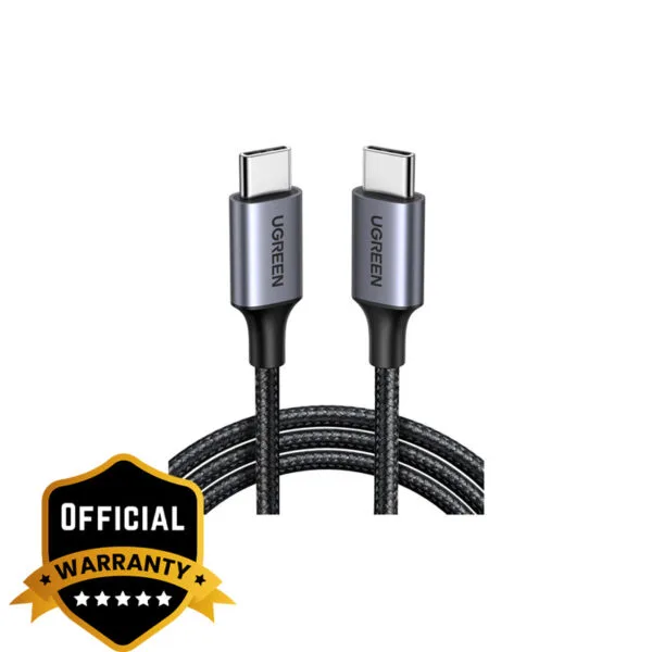 UGREEN USB-C to USB-C PD Fast Charging Cable 3A Max Gray Black 1m