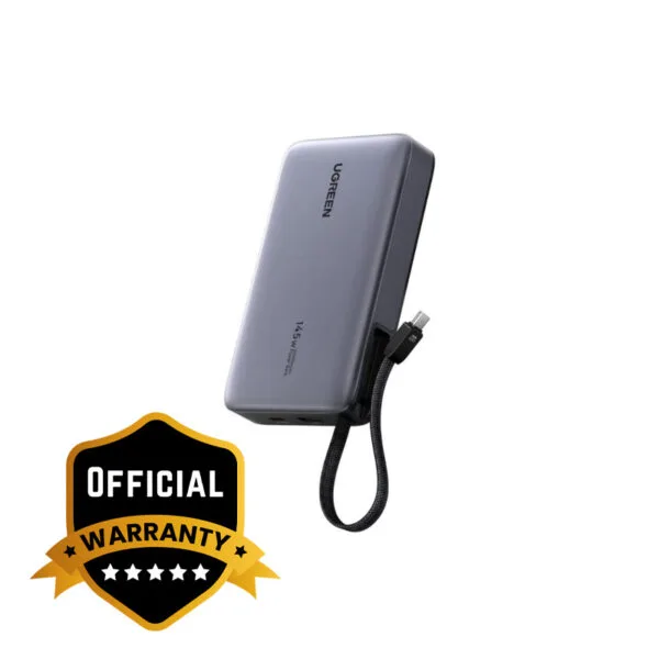 UGREEN Nexode 145W 20000mAh Power Bank Built-in Cable Black 2