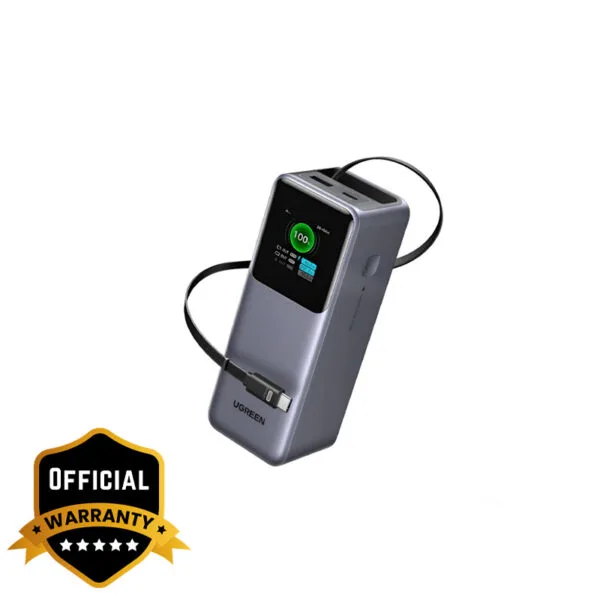UGREEN 20000mAh 165W Nexode Smart Display Power Bank with Retractable Cable ( CCC version) 2