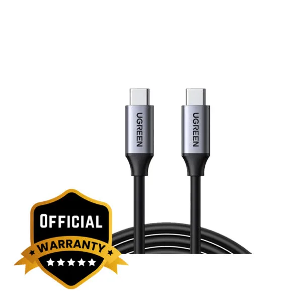 UGREEN USB-C to USB-C PD Fast Charging Cable 5A Max 5Gbps Max Gray 1.5m