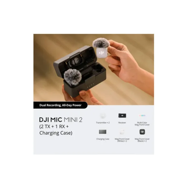DJI Mic Mini 2 (2 TX + 1 RX + Charging Case)