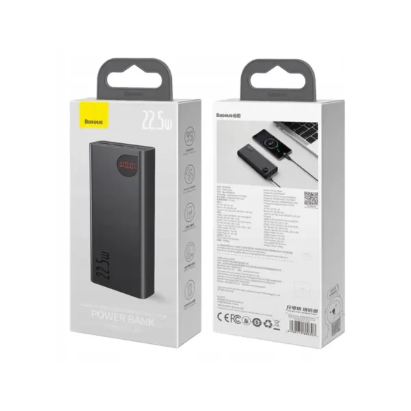 Baseus PPADM20S 20000mah Adaman Metal Fast Charging Power Bank Black (22.5W)