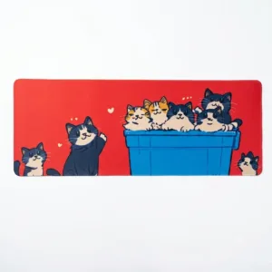 Kitty Family Desktop Mouse Pad