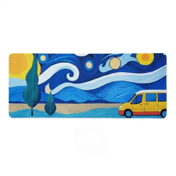 Car in Mountain Desktop Mouse Pad